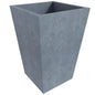Serene Series Poly Stone Square Planter in Aged Concrete 14x14, 21 High