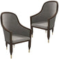 Elara Collection Wooden Dining Chair in Two-Tone Green Set of 2