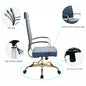 Benmar High-Back Leather Office Chair With Gold Frame