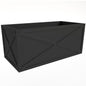 Bonsai Series Rectangle Poly Stone Planter in Black 14.6 x 13 30 Long