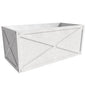 Bonsai Series Rectangle Poly Stone Planter in White 14.6 x 13 30 Long