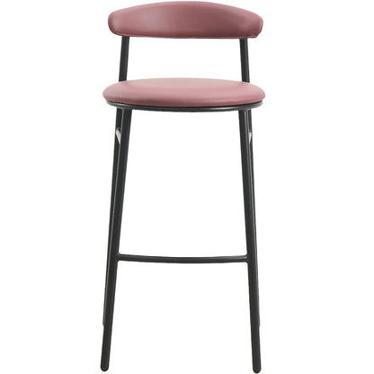 Lume Collection Modern Bar Stool in Burgundy