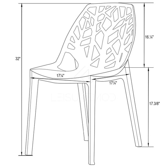 Modern Cornelia Dining Chair, Set of 2