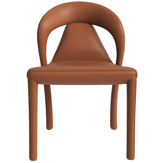 Solace Series Modern Dining Chair in Brown Set of 4