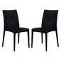 Weave Mace Indoor/Outdoor Dining Chair (Armless), Set of 2