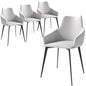 Sonnet Series Modern Dining Chair in Charcoal Fabric - Set of 4
