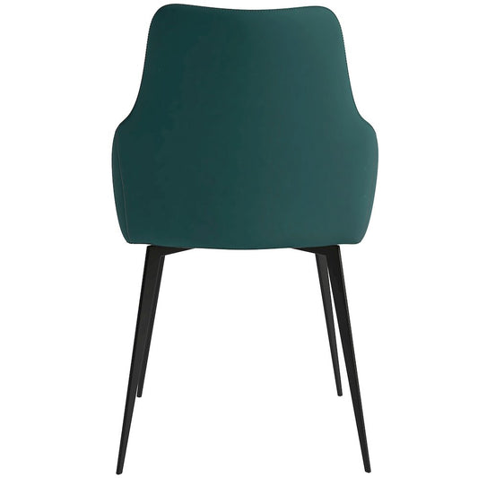 Sonnet Series Modern Dining Chair in Charcoal Fabric - Set of 4