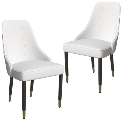 Allure Collection Modern Dining Chair In White - Set of 2