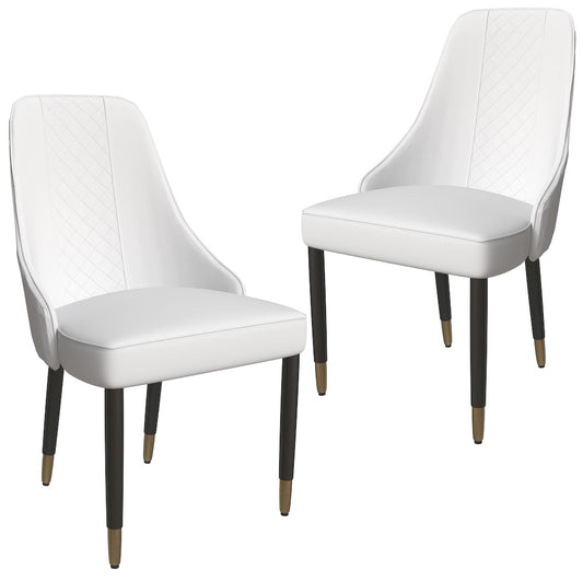 Allure Collection Modern Dining Chair In White - Set of 2