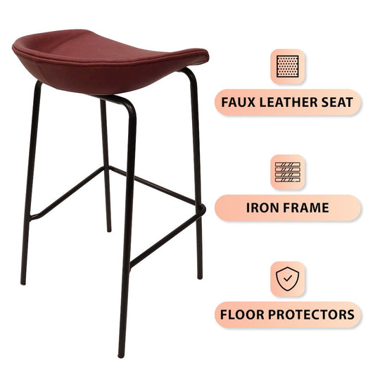 Servos Modern Barstool in Bordeaux
