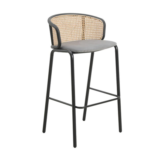 Seat and Black Powder Coated Steel Frame for Kitchen and Dining Room