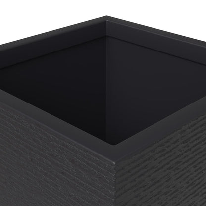 Basalt Series Poly Stone Planter 13.8" Square 27.6" High in Black