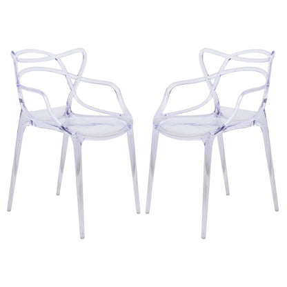 Milan Modern Wire Design Chair, Set of 2