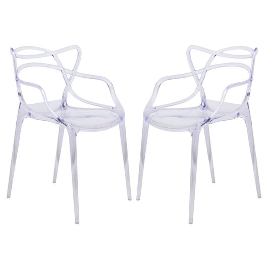 Milan Modern Wire Design Chair, Set of 2