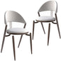 Venice Collection Modern Dining Chair In Black set of 2 in White