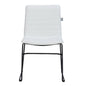 Zylar Series Office Guest Chair in White Leather