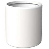 Tundra Series Poly Stone cylindrical Shape Planter in White 16" Dia, 18" High