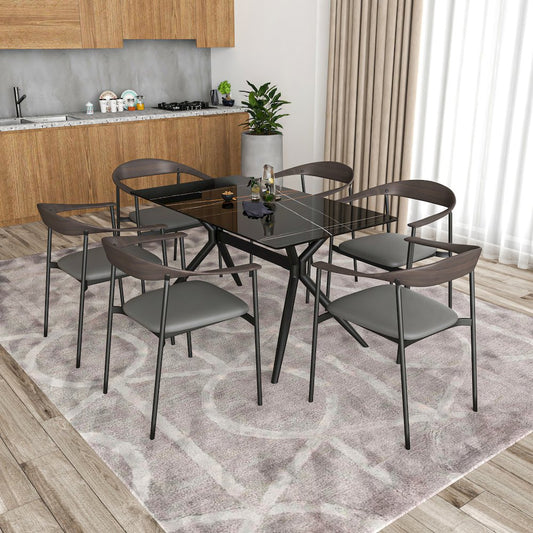 Kora Collection Modern Dining Chair in Charcoal