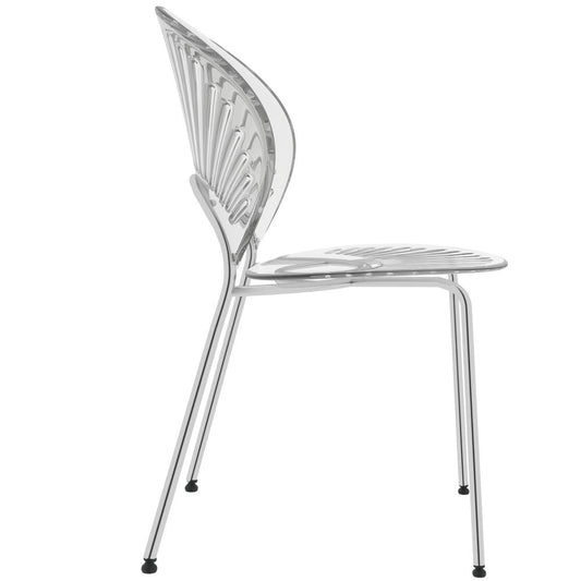 Opulent Series Modern Clear Dining Chair Set of 4