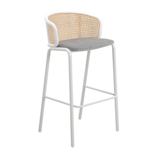 Seat and White Powder Coated Steel Frame for Kitchen and Dining Room