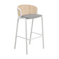 Seat and White Powder Coated Steel Frame for Kitchen and Dining Room