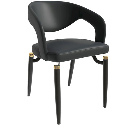 Entice Collection Modern Dining Chair in Charcoal Black