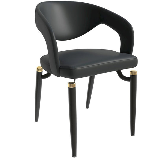 Entice Collection Modern Dining Chair in Charcoal Black