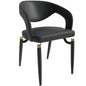 Entice Collection Modern Dining Chair in Charcoal Black