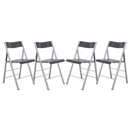 Menno Modern Acrylic Folding Chair, Set of 4