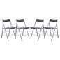 Menno Modern Acrylic Folding Chair, Set of 4