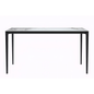 Modern Dining Table Black Base, With 55 Medium Grey Sintered Stone Top