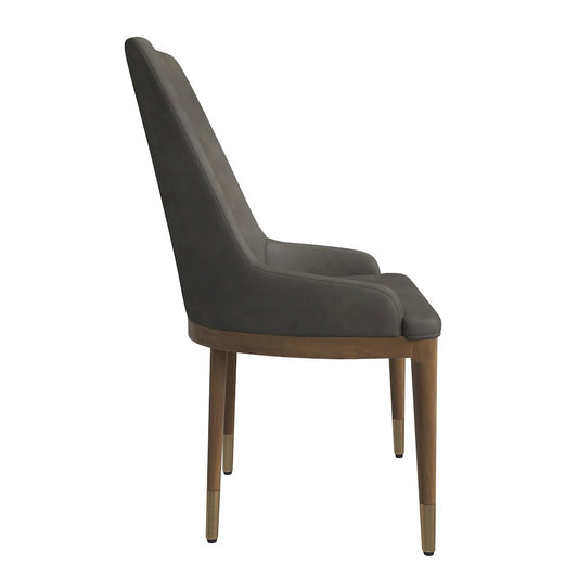 Viva Collection Modern Wooden Dining Chair in Mocha Brown Set of 4