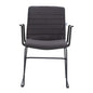 Zylar Series Office Guest Arm Chair in Brown Fabric