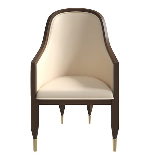 Elara Collection Wooden Dining Chair in Black/White Set of 2