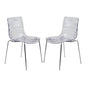 Astor Water Ripple Design Dining Chair Set of 2