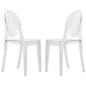 Marion Transparent Acrylic Modern Chair, Set of 2