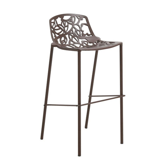 Aluminum Bar Stool with Powder Coated Frame and Footrest
