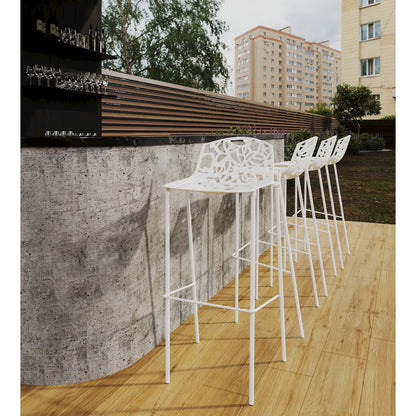 Devon Mid-Century Modern Aluminum Bar Stool