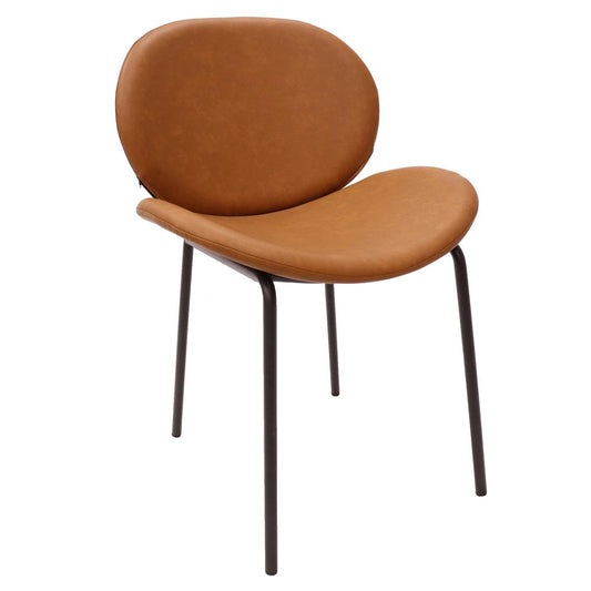 Dining Side Chair with Upholstered Faux Leather Seat