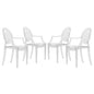 Carroll Modern Acrylic Dining Side Chair, Set of 4