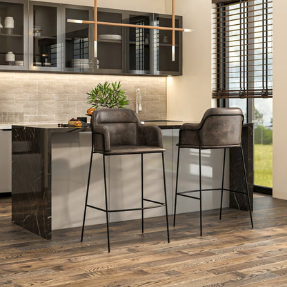 Axis Collection Modern Bar height Chair in Charcoal