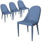Seville Collection Modern Dining Chair in Navy Blue - Set of 4