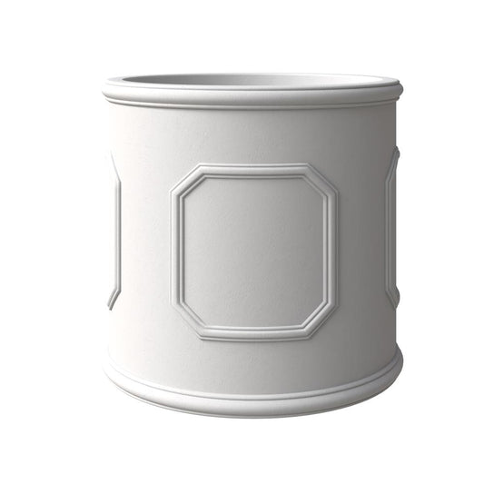 Meadow Series Fiber Stone Planter in White 10.6" Dia, 10.6" HIgh