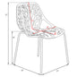 Modern Asbury Dining Chair w/ Chromed Legs, Set of 2