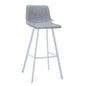 Elland - Bar stool -Light Grey- White Base