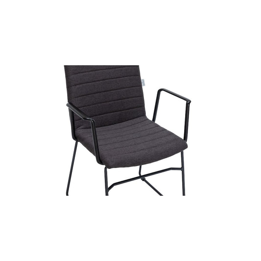 Zylar Series Office Guest Arm Chair in Brown Fabric