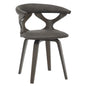 Modern Wooden Dining Chair, Dark Walnut Frame in Brown