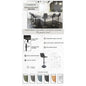 Tilbury Modern Adjustable Bar Stool in Charcoal Black