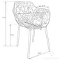 Modern Devon Aluminum Armchair, Set of 2