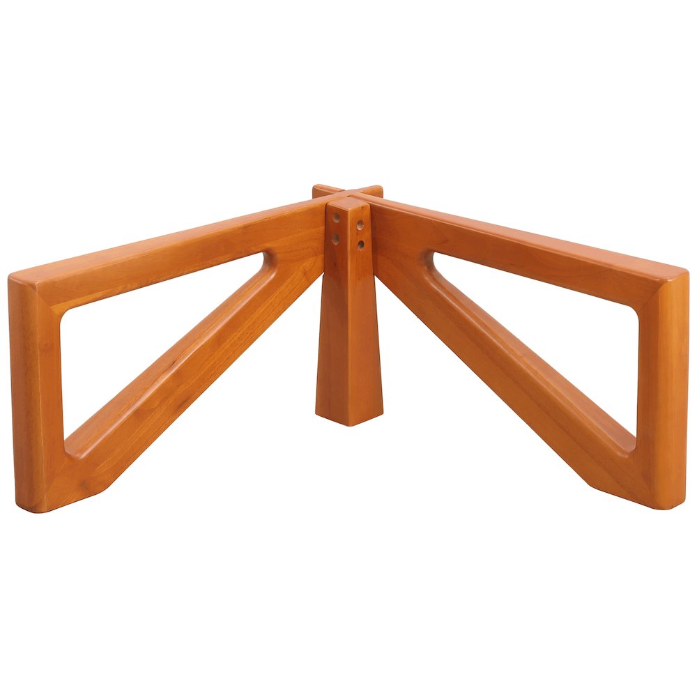 Imperial Triangle Coffee Table Base in Light Walnut